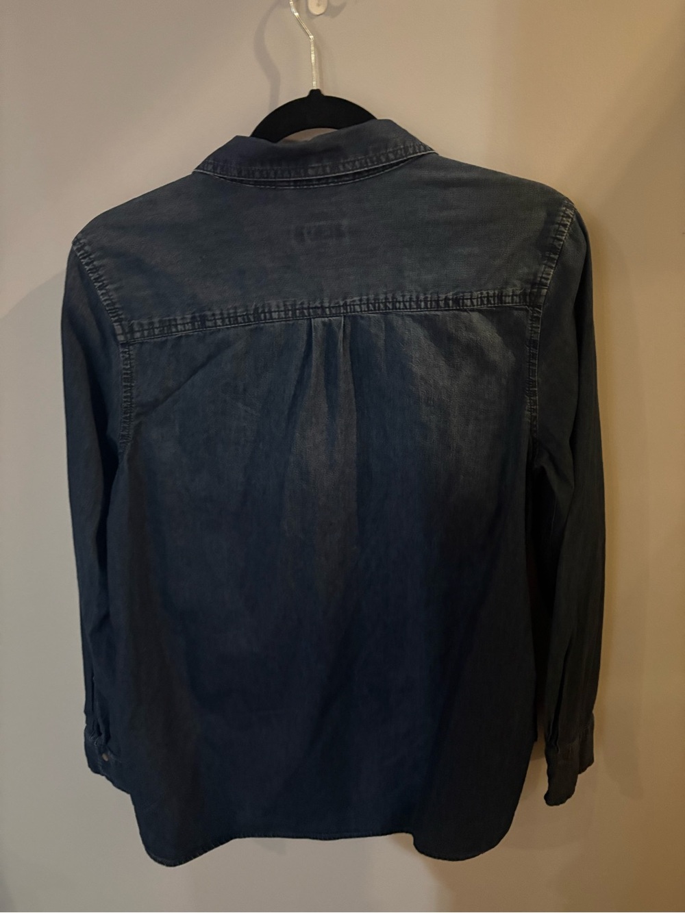 Merona Dark Blue Denim Shirt with Collar in size XL - Picture 5 of 5